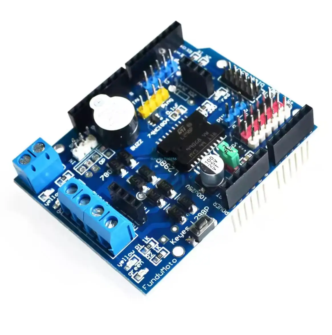 L298P PWM Speed Controller Dual High-Power H-bridge Driver ,Bluetooth Interface, L298P Motor Shield Board for