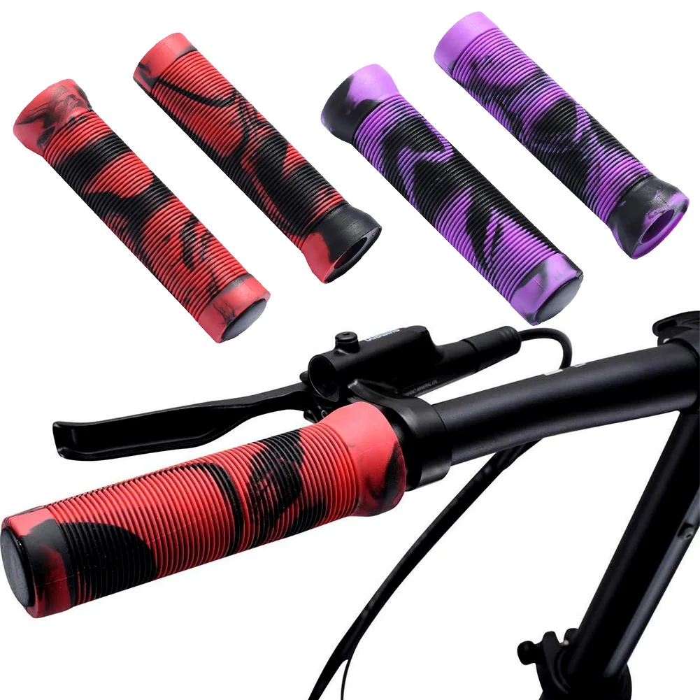 

Bicycle Grips Non-Slip Soft Rubber Scooter Grips Cover With Handle Plug Cuffs For 22.2mm Scooter BMX MTB Cycling Grips Parts