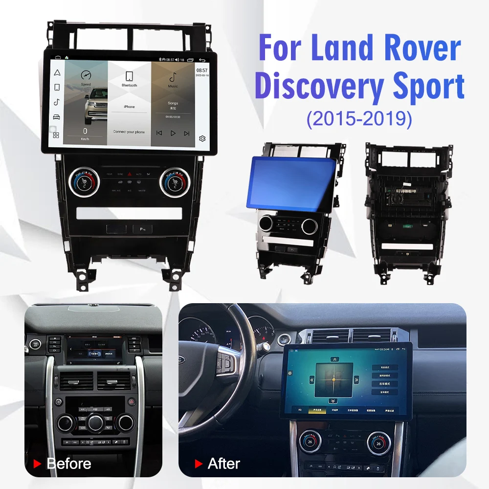 

13,3 дюймовый кондиционер для Land Rover Discovery Sport 2015-2019 автомобильный радиоприемник мультимедийный плеер Carplay Android GPS Navi