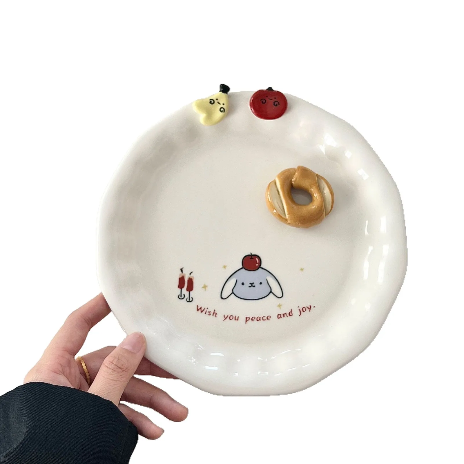 

Fruit Paradise Ceramic Tableware Set High Aesthetic Bowls Plates Salad Dessert Deep Dishes