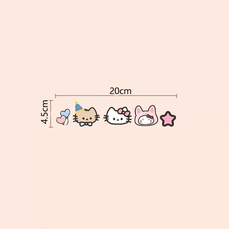 Sanrio Anime Cartoon HelloKitty Mirror Stickers Cute  Originality Decoration Bathroom Fashion Delicate Self-adhesive Sticker