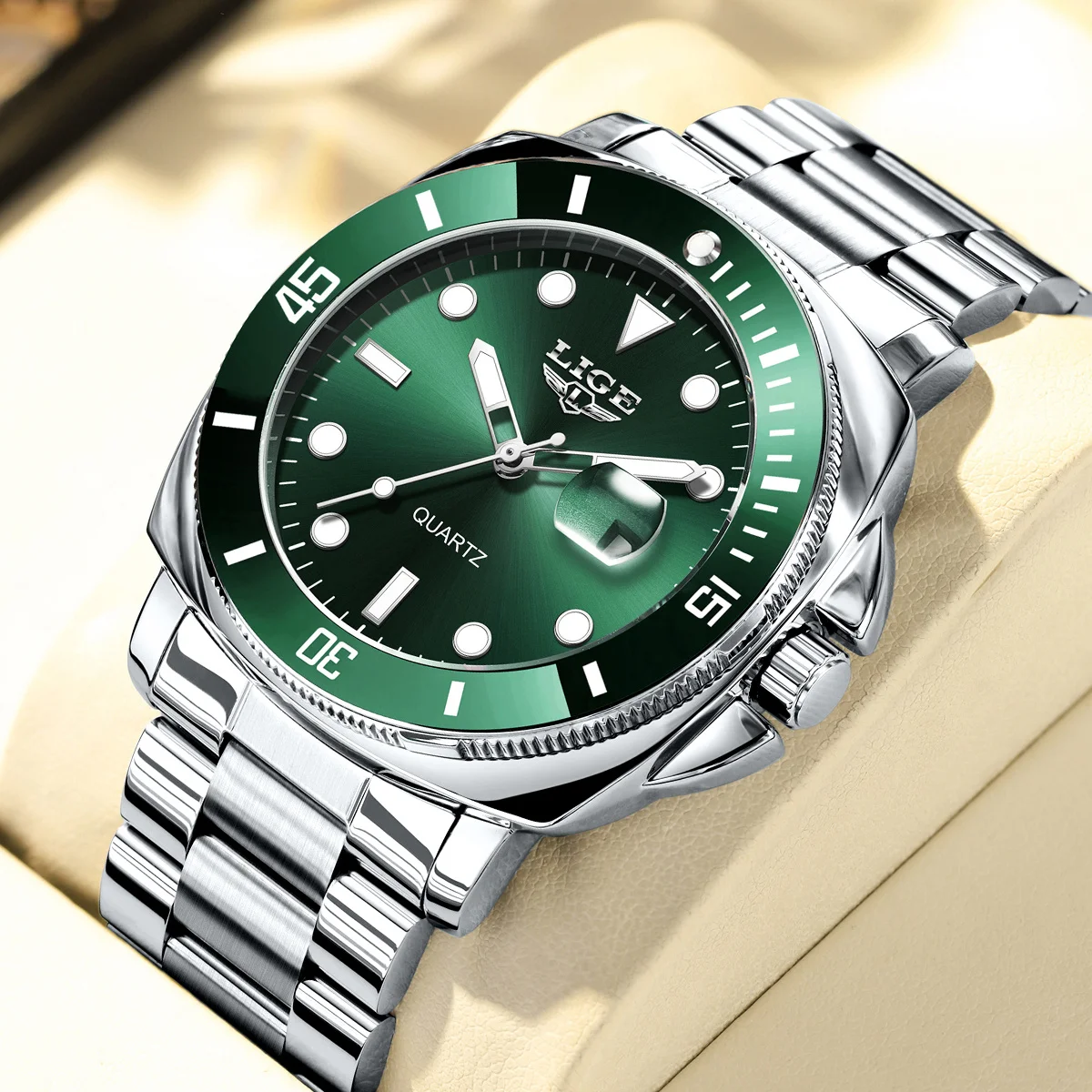 

Luxury Stainless Steel Man Watch Fashion Business High-end Venue Quartz Wristwatch Waterproof Luminous Calendar Watches for Men