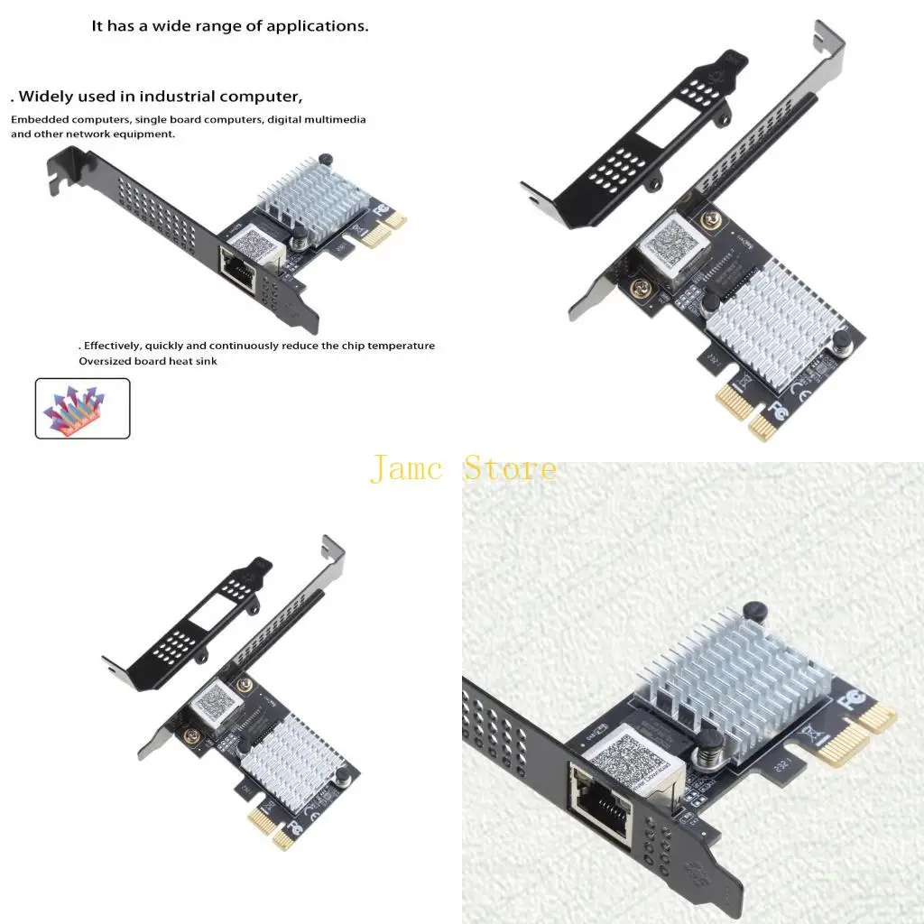 

LX0B PCI-Express to 10/100/1000M/2.5G Card Controller Gigabit Ethernet Card 2500M/1000M RJ45 IO-PCE8125B-GLAN