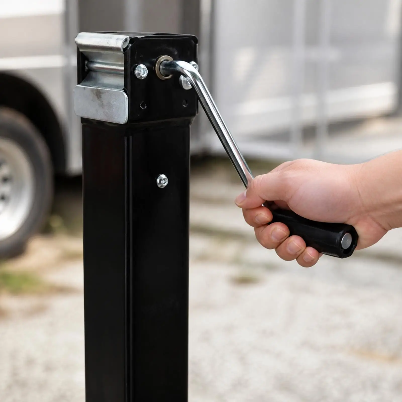 Galvanized Inner Trailer Jack Support Leg 1360 Mm Max Height Metal Crank for Camper Trailer Stabilizer