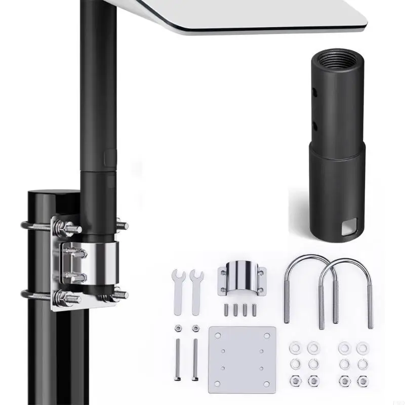 

Poles Mount Outdoor Waterproof Mount Adapter for V2 Pipe Adapter with Clamp for Antenna Mast Poles Satellite Mast