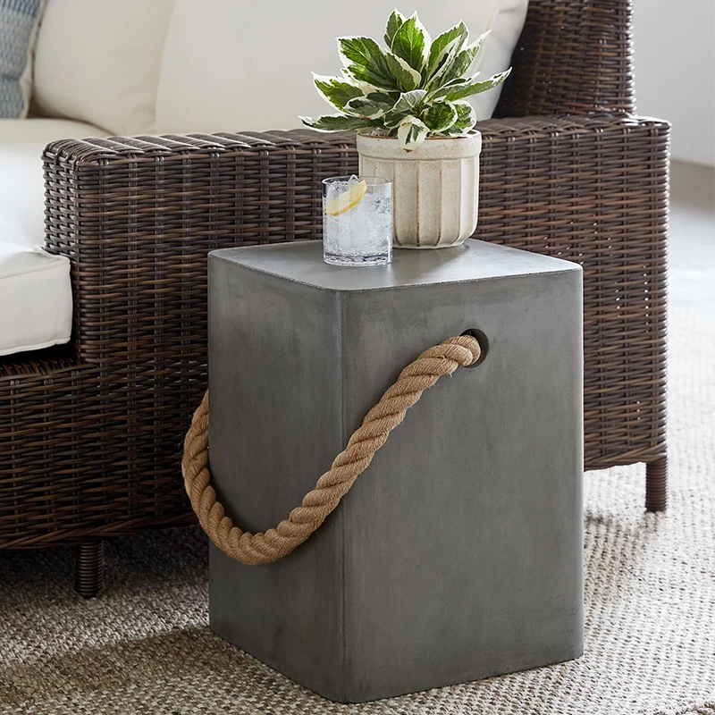 Creative table outdoor  silent wind side terrace handmade cement concrete