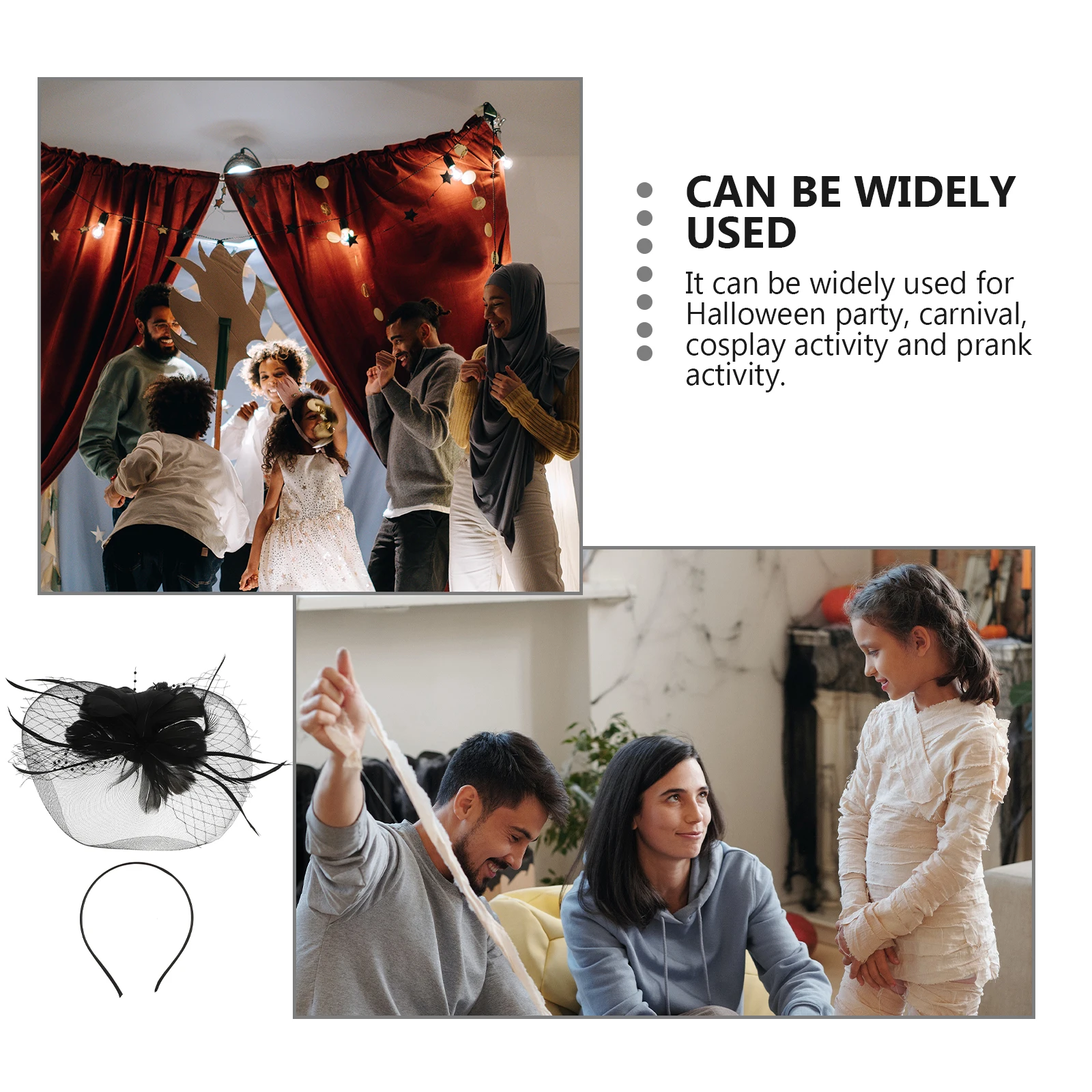 

1Pcs Exquisite Halloween Headdress Festival Hair Prop Creative Design for Parties and Cosplay Halloween Hair Hoops