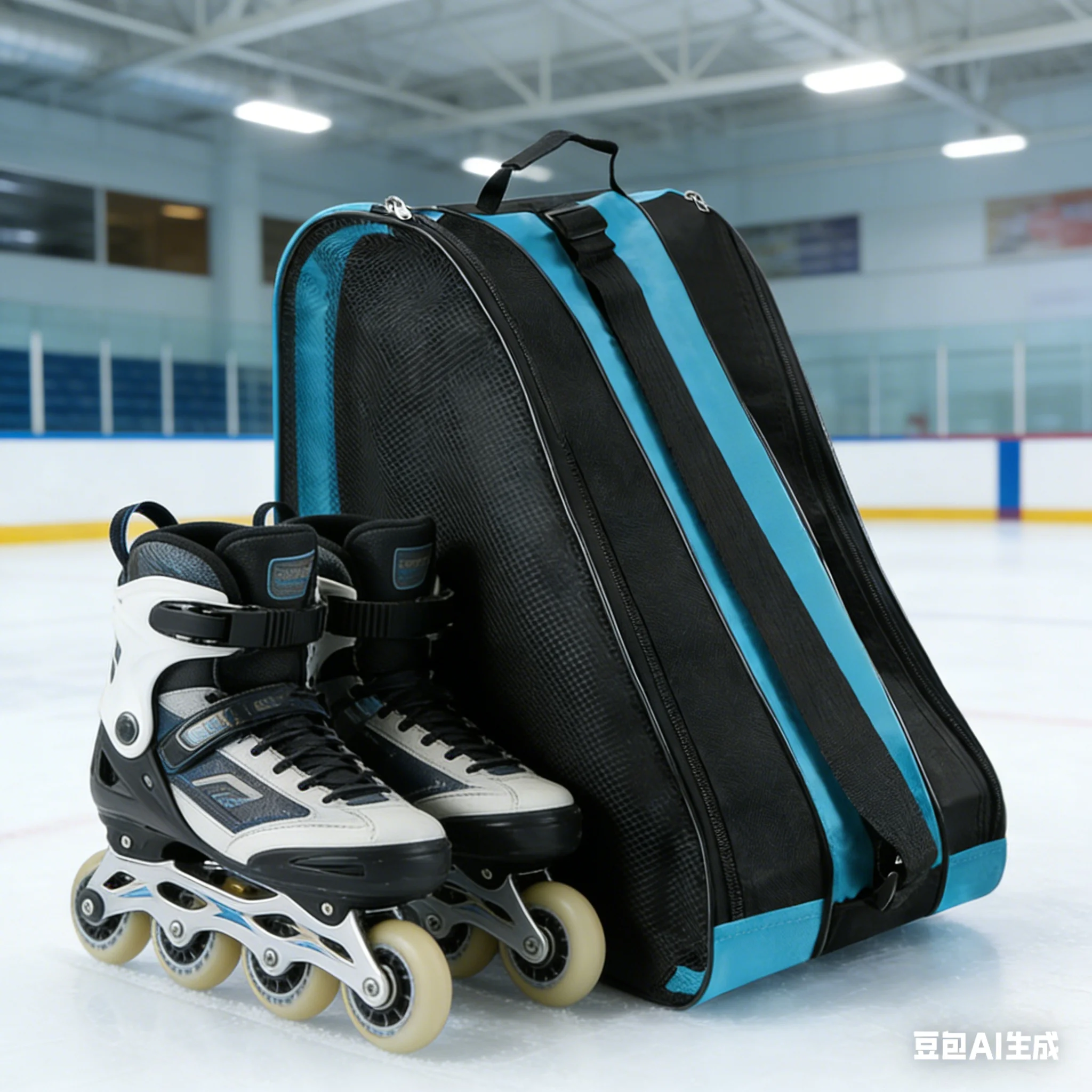 Roller Skating Bag Oxford Cloth Large Capacity Breathable Triangle Storage Bag With Adjustable Strap Ice Skate Shoe Accessories