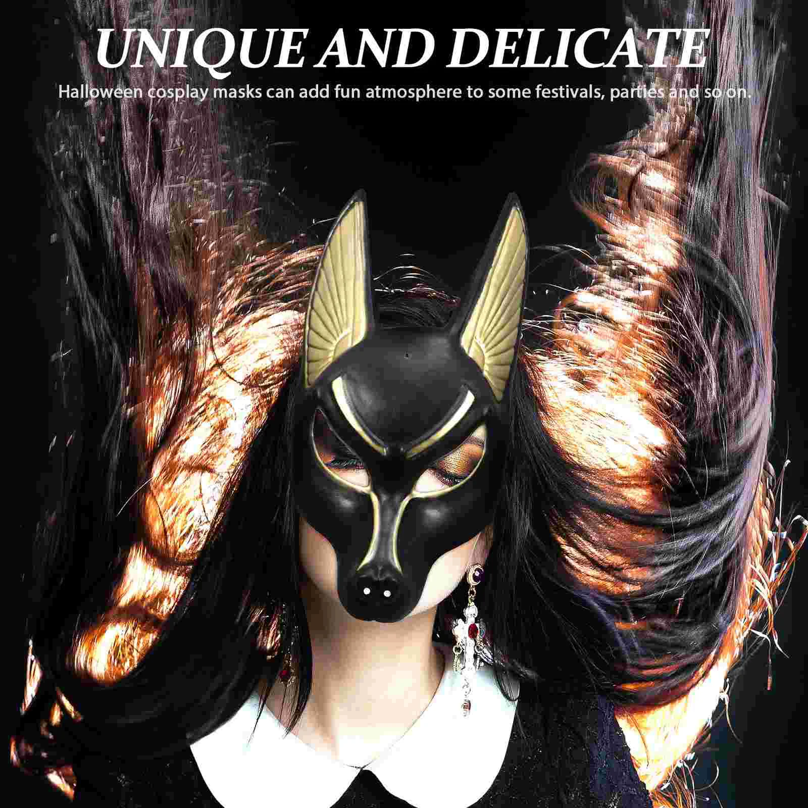 Maska Anubis Retro Masquerade Rekwizyty Makijaż Vintage Party Kostium Dekor Plastikowe Maski Cosplay Halloween
