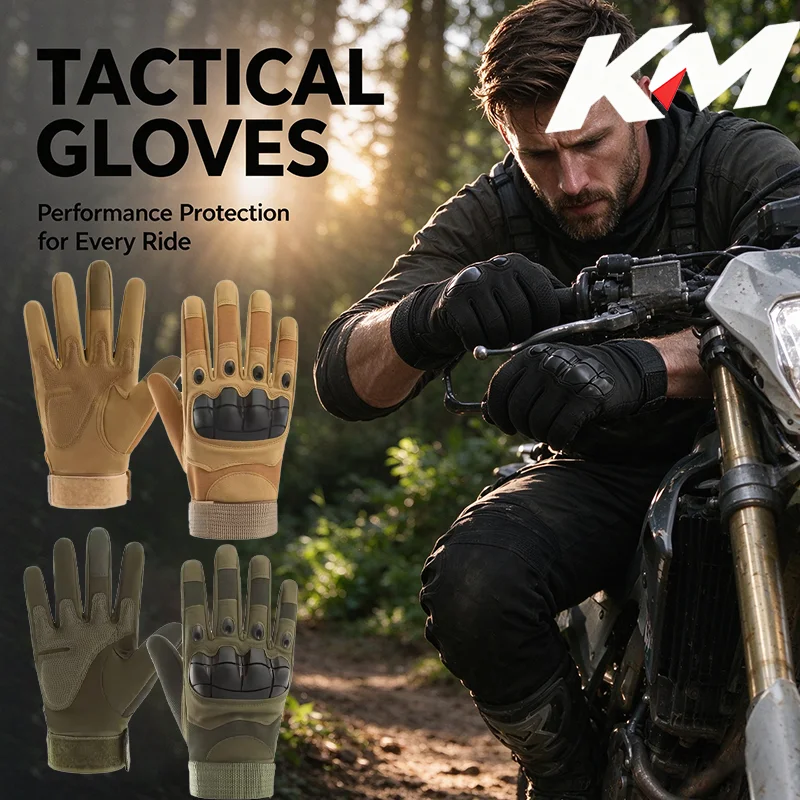 Motorcycle Gloves Breathable Riding All Finger Outdoor Off-road Motorcycle Gloves Thrilling Sports Tactics All Finger Gloves