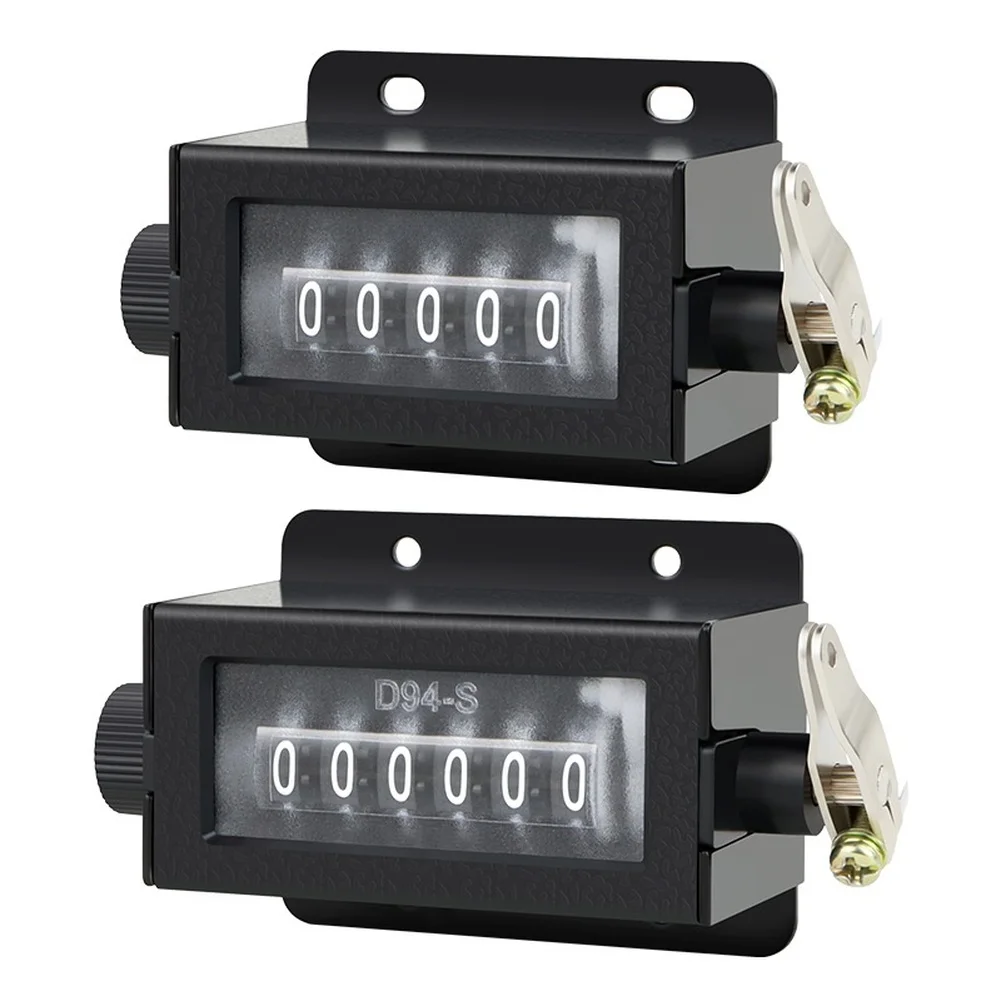 2pcs For industrial Mechanical Counter for Punch Presses and Printing Machines Manual Operation No Power Needed