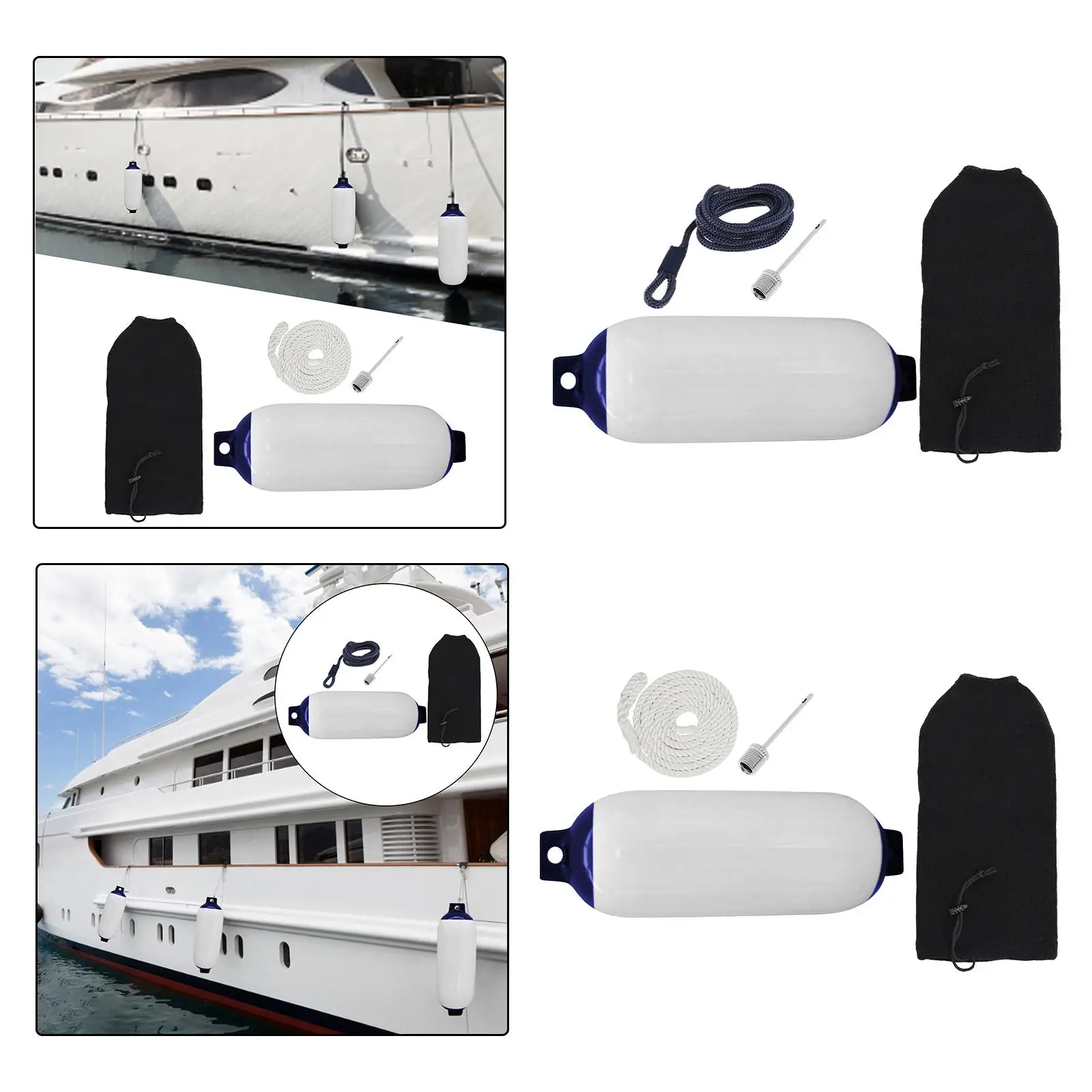 Inflatable Marine Boat fenders for docking Anti Collision Ball Marine Boat Accessories Buoys Protector Boat Bumperss with Rope