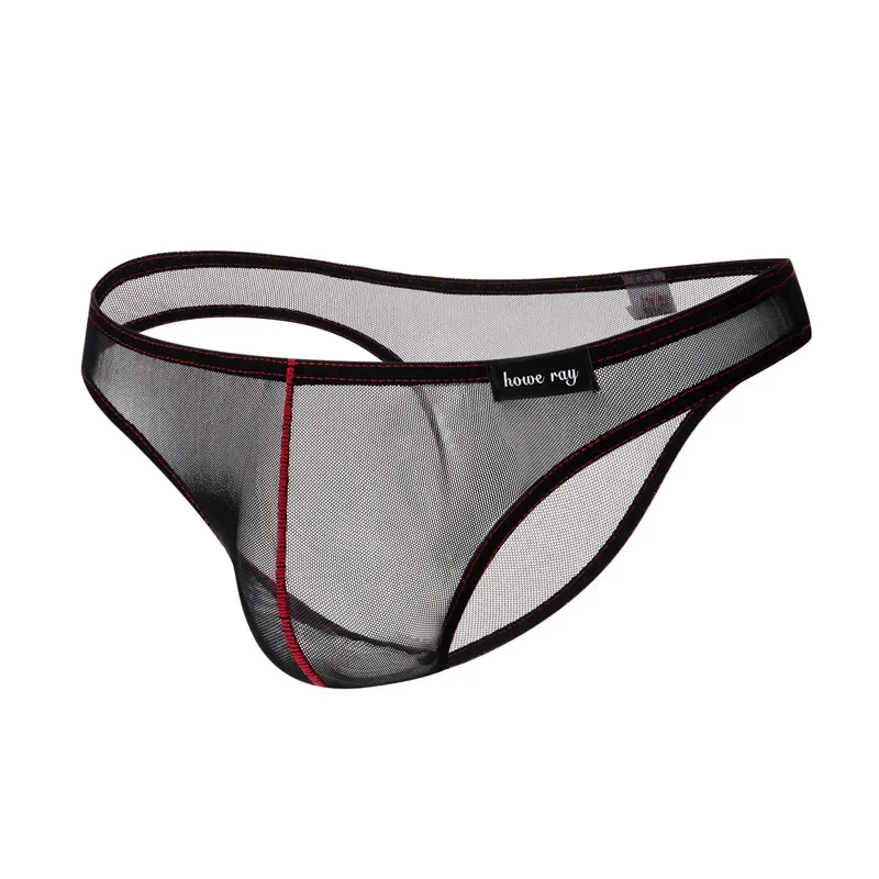 

Ultra-Thin Men Brief Summer Sexy Men Underwear Low Waist Mesh Seamless Breathable Male Panties Bikini Underpants Homewear Briefs