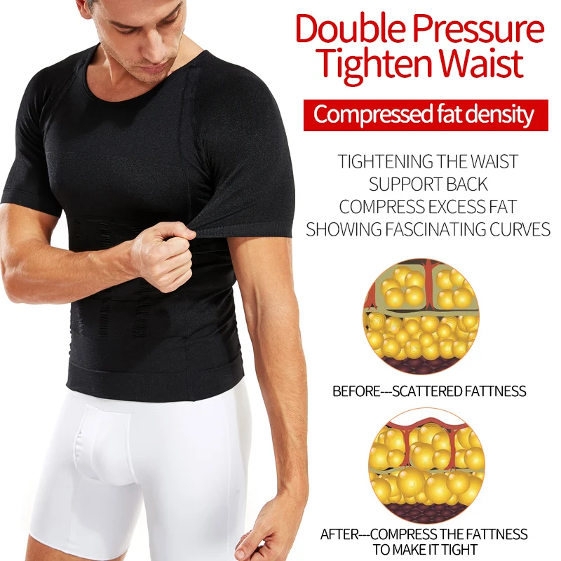 Men Slimming Body Shaper Compression Shirt Gynecomastia Slim Shapewear Belly Shapers Tummy Reducing Tops Waist Trainer Shapewear