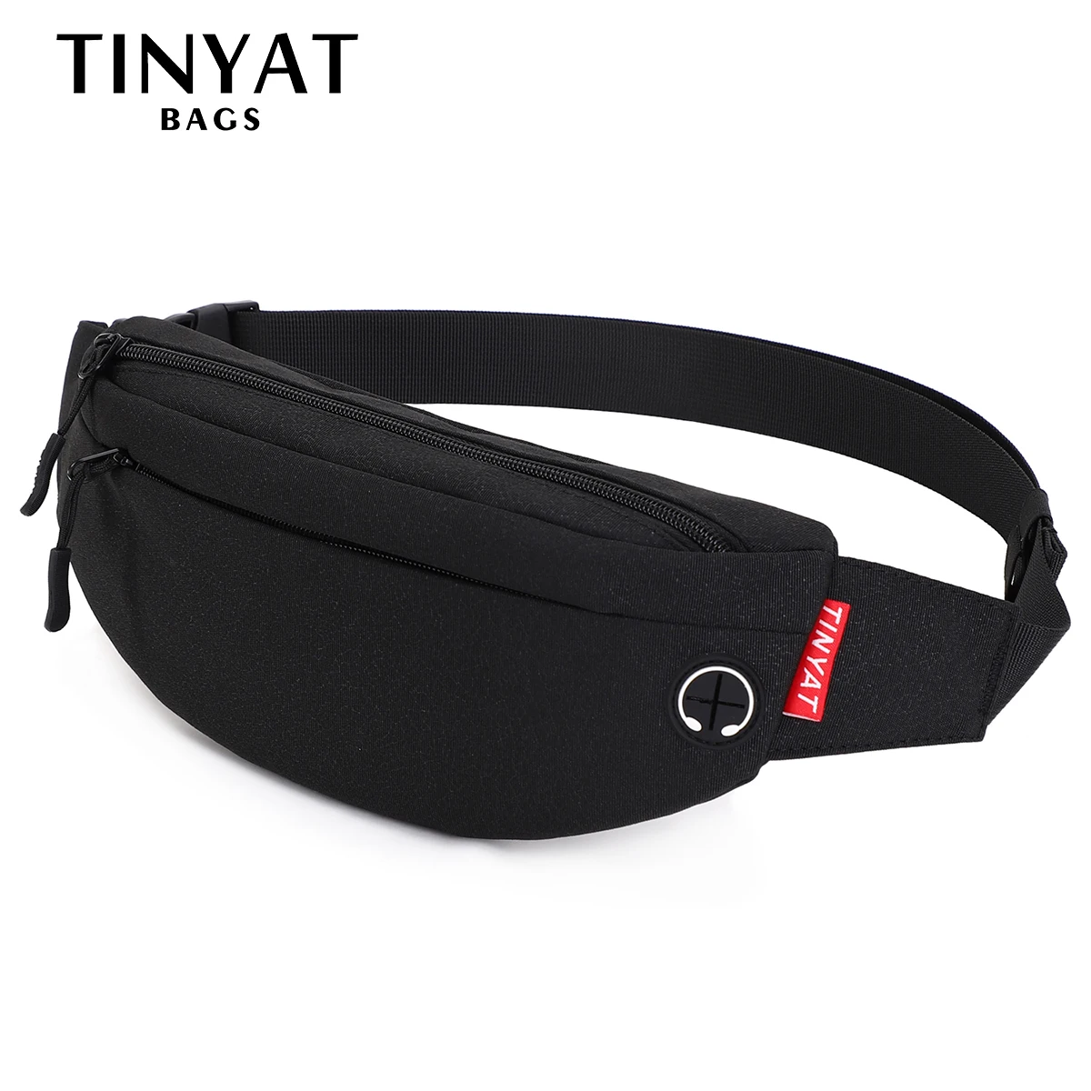 TINYAT Men Waist Bag Pack Purse Casual Large Phone Belt Bag Pouch Women\'s Canvas Travel Phone Bag Fanny Banana Bag Hip 4 Pockets