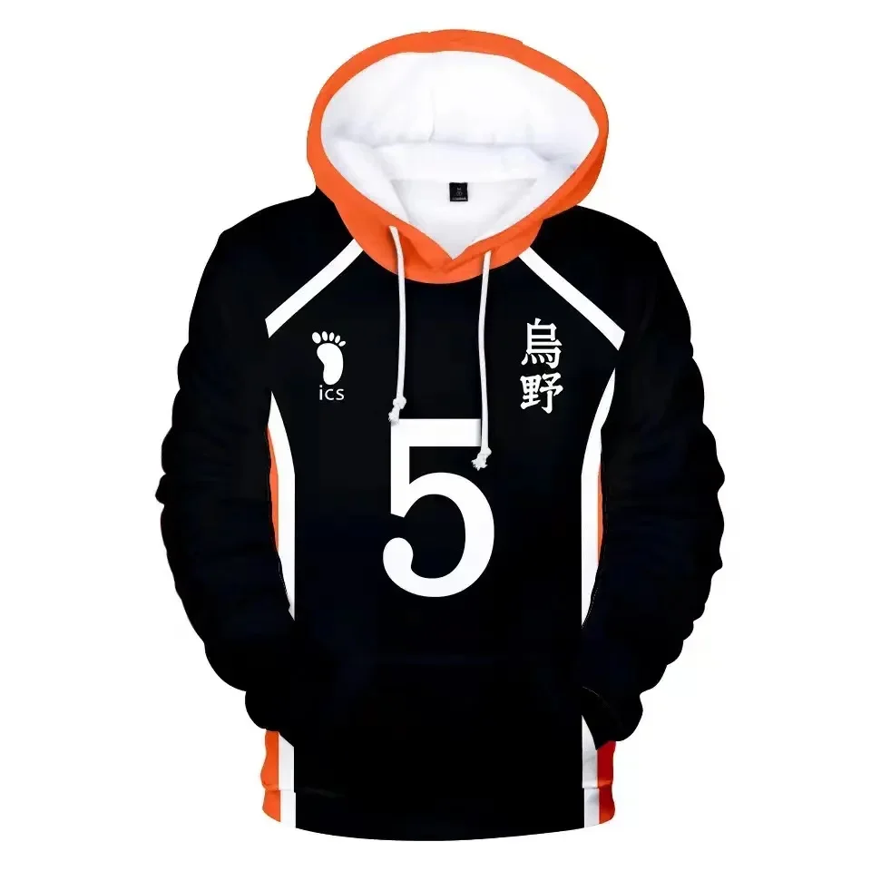 3D Haikyuu!! Hoodies Akaashi Keiji Bokuto Koutarou Unisex 3d Anime Cosplay Costume KIDS Fukurodani Volleybal Club Casual Clothes