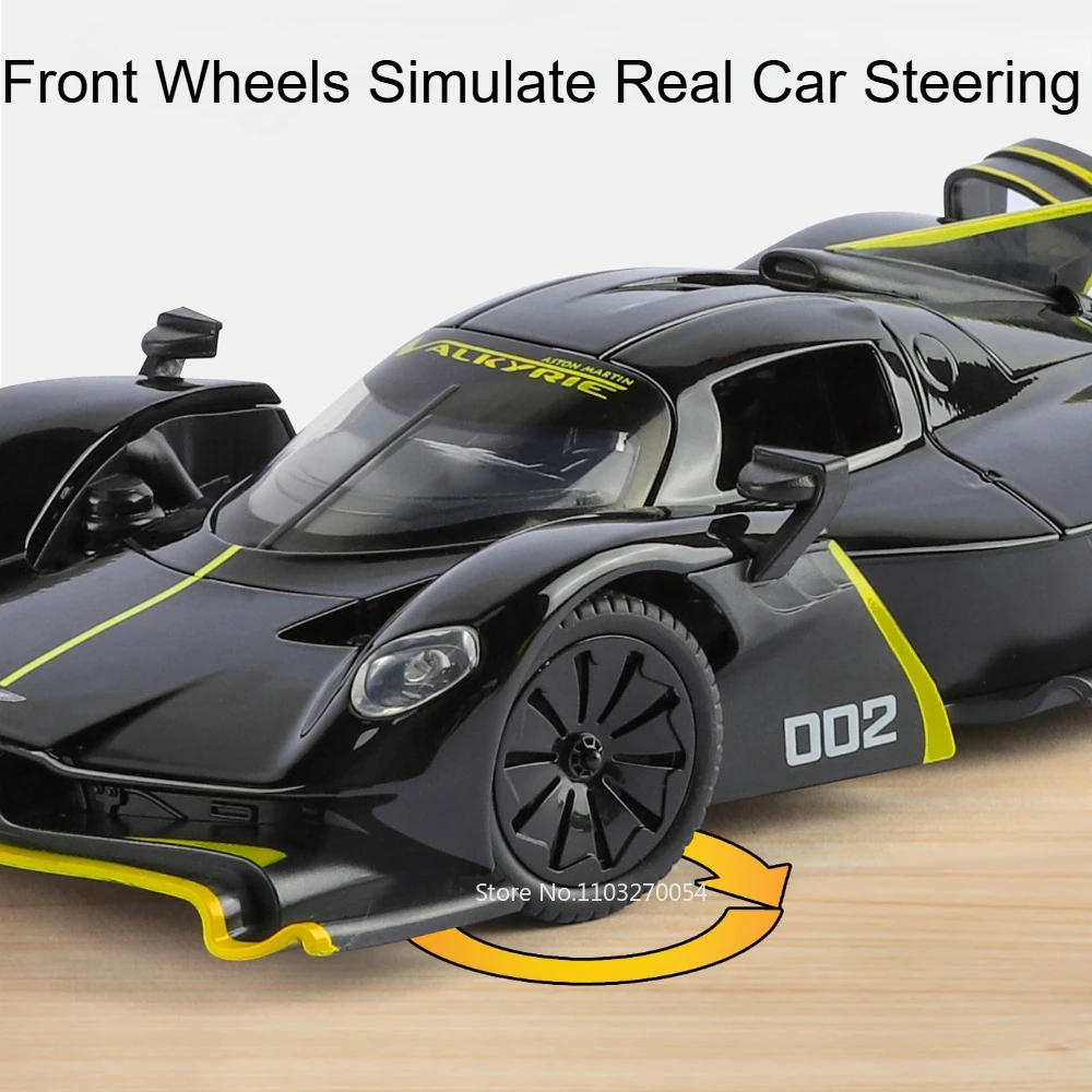 1:24 Valkyrie Pagani Zongta HP Miniature Toys Car Alloy Diecast Model Sound Light Pull Back Doors Opened Sportscar Friend's Gift
