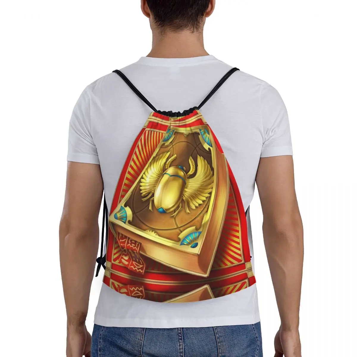 

Book Of Ra Backpacks Multi-function Portable Drawstring Bundle Pocket Shoes Bag Book Bags For Travel Students