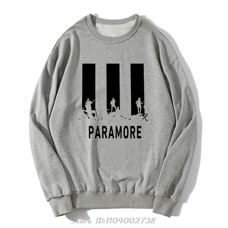 الفرقة بارامور بعد الضحك صورة ظلية هوديي أزياء الرجال المتضخم البلوز السببية الملابس القطنية مضحك طباعة الشارع الشهير