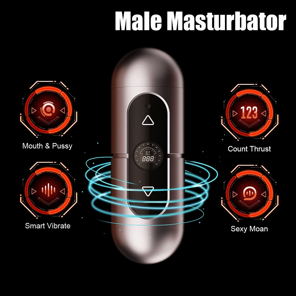 Penis Training Male Masturbator Masturbation Cup Artificial Vagina Automatic Thrust Vibration Sexy Toys Adult Supplies 18 Pussy