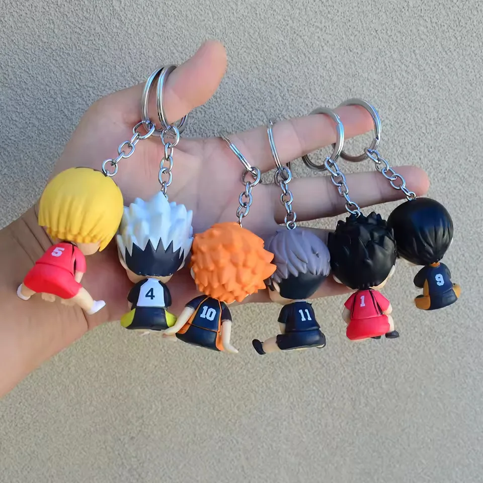 5cm Haikyuu!! Breloczek Figurka Anime Mini Śpiący Hinata Shoyo Tobio Kageyama Lalka Uroczy Siatkarz Junior Ozdoba Prezent