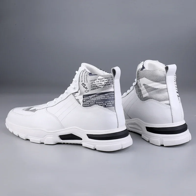 New Man Boots Elevator Shoes Hidden Heels Cow Leather Ankle Boots For Male Increase Insole 7CM Height Increasing Shoes Men