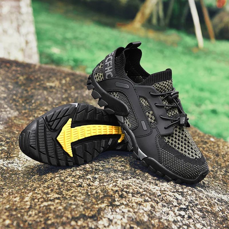 

Новая уличная сетчатая пляжная обувь для пар, обувь для прогулок и рыбалки, противоскользящая обувь для спортивных походов и отдыха для мужчин