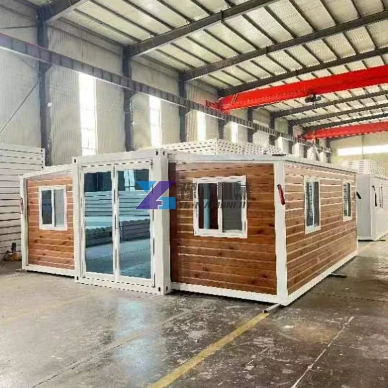 40ft Luxury Prefabricated Residential Living Room Expandable Foldable Double Wings 2 Bedrooms Bathroom Mobile House Container