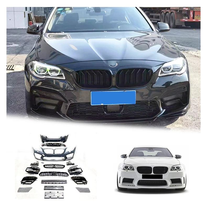 

BR Modification Club Front Bumper Trim F10 Refit To G30 Lci 2022 M5 Bodykit For F10 Body Kit Upgrade To G30 Front Bumper Car