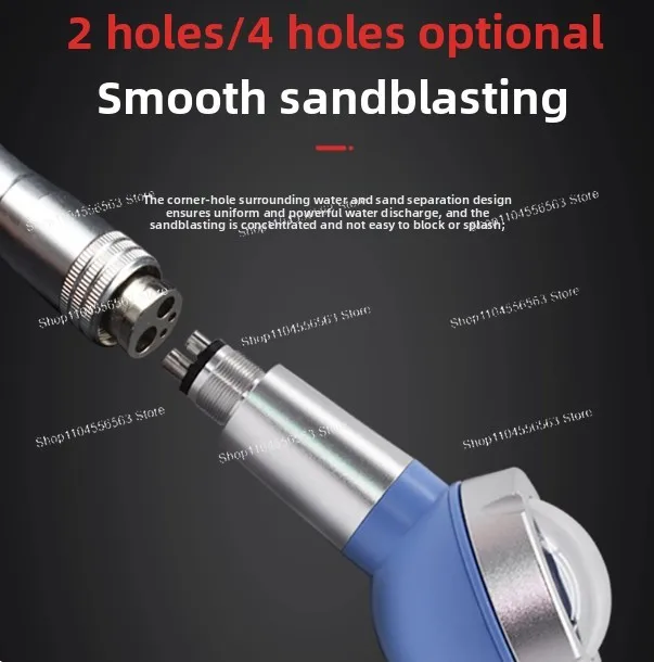 The oral sanding equipment for removing cigarette stains, tea stains and plaque is easy to clean and does not get clogged.