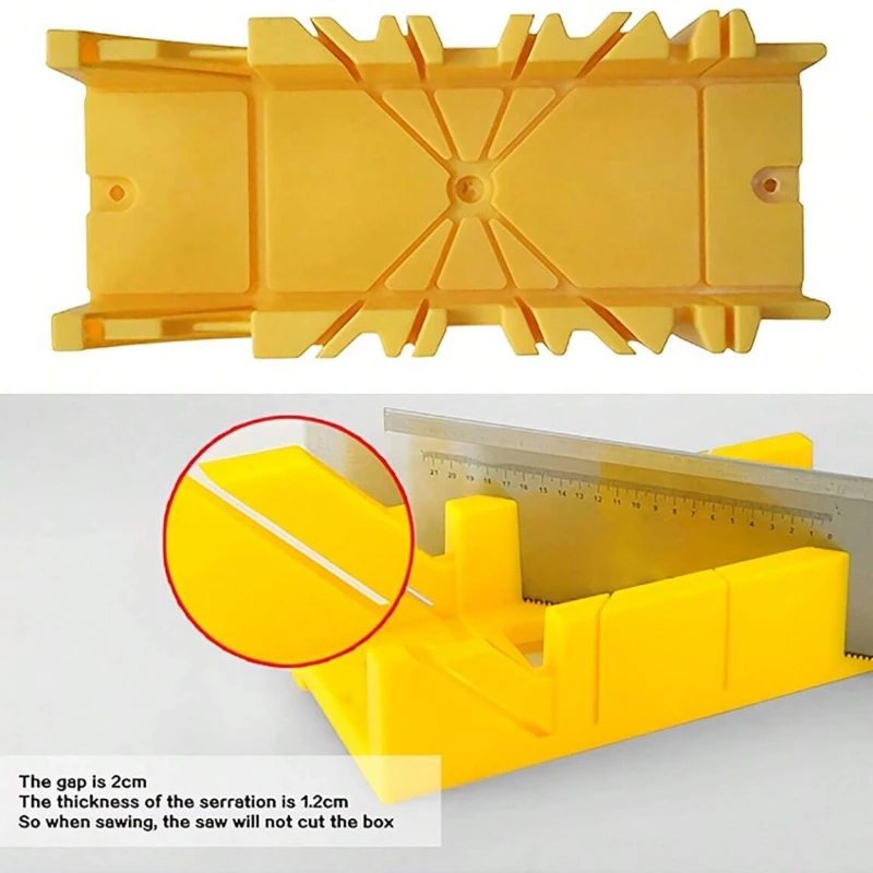 22.5/45/90 Degree 1pc Wood Cutting Clamping Miter Saw Box Woodworking Angle Cutting For Carpente