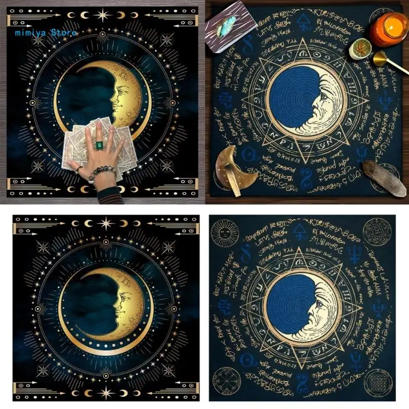 Square Pendulum Divinations Mat Altar Tablecloth Board Game Card Pad Table Cloth Metaphysical Board Game Mat image 2