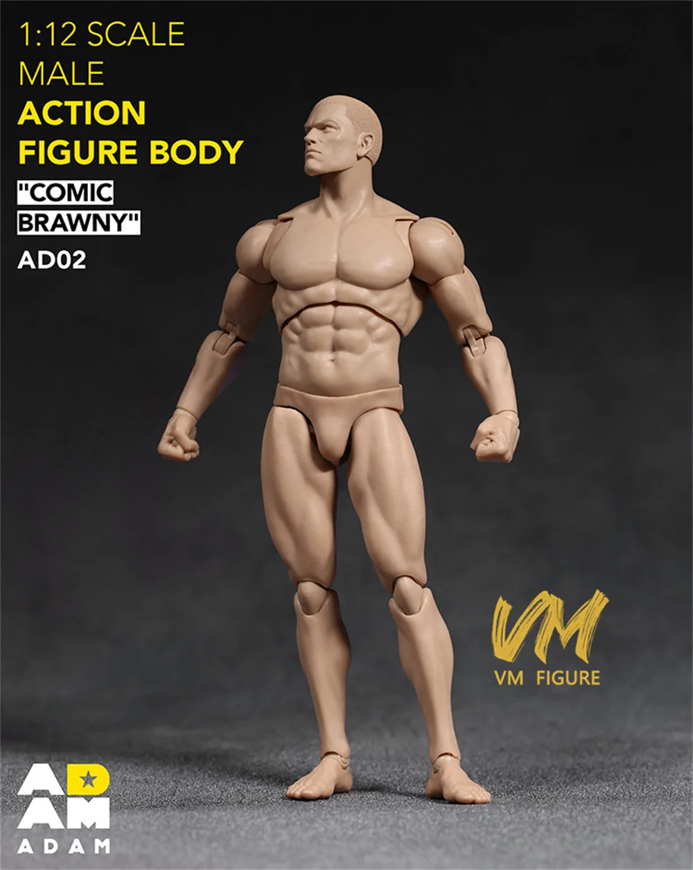 ADAM-AD02 1/12 Mannelijke Sterke Spiergewricht Lichaam 6 inch Super Flexibele Comic Soldaat Action Figure Lichaam Pop Speelgoed met Hoofd Model