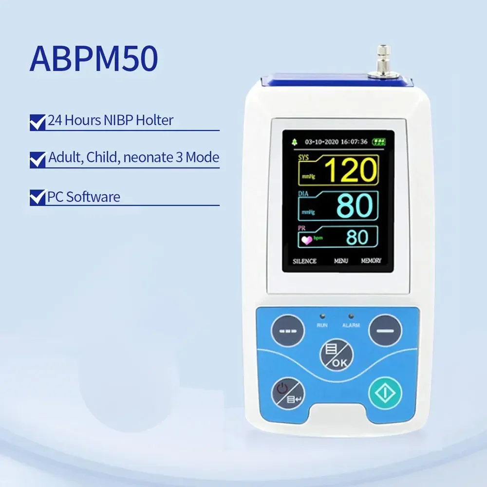 

CONTEC ABPM50/08A Blood Pressure Monitor Arm Ambulatory 24hours NIBP Holter Adult Child Large Adult