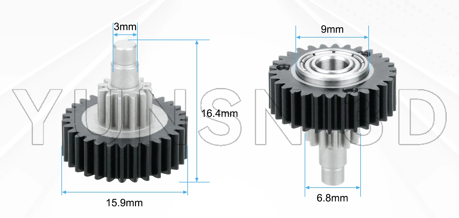 Für Creality K1 / K1 Max Extruder-Zahnrad, verbessertes K1-Zahnrad, Vollmetall-Filamentantrieb, DLC-Beschichtung, zwei Lager, hohe Härte, verschleißfest. – Detail 7