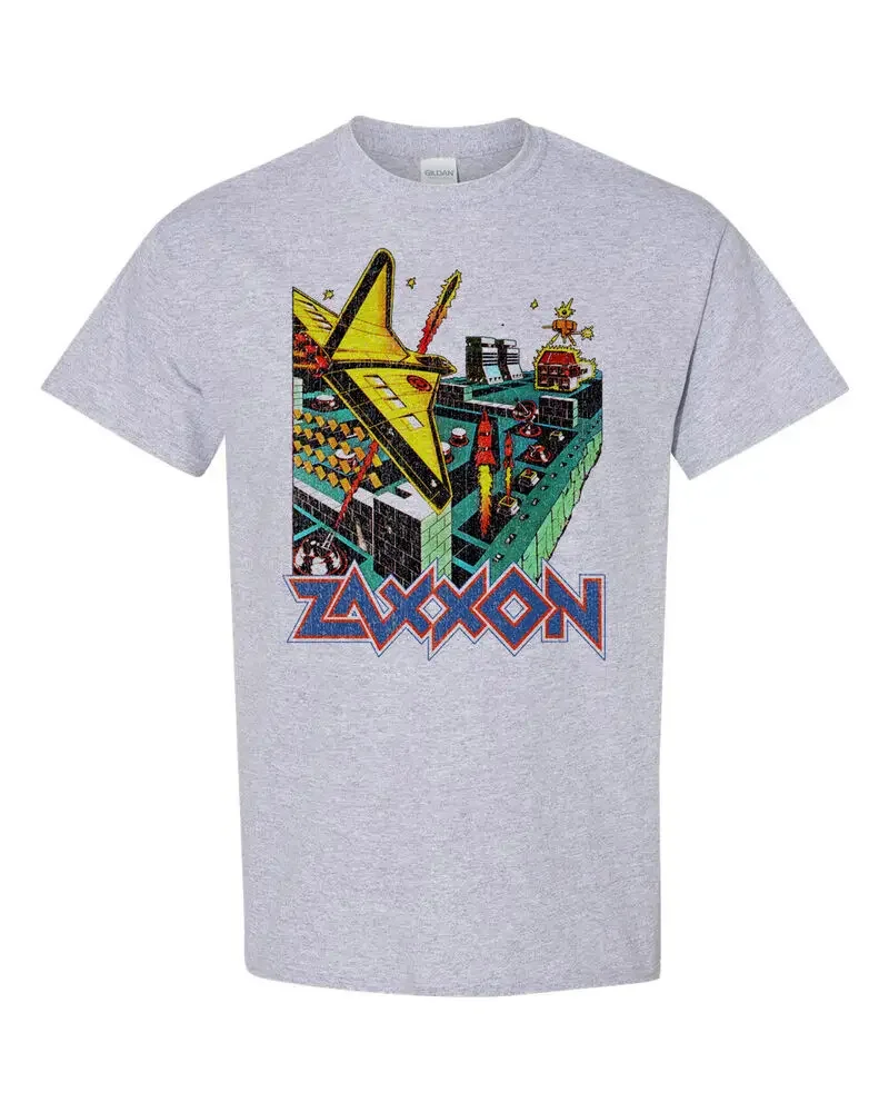 Vintage Zaxxon T-shirt 1980s Arcade Video Game - Retro Gaming Classic Tee! Tees High Quality 100%Cotton Short Sleeve