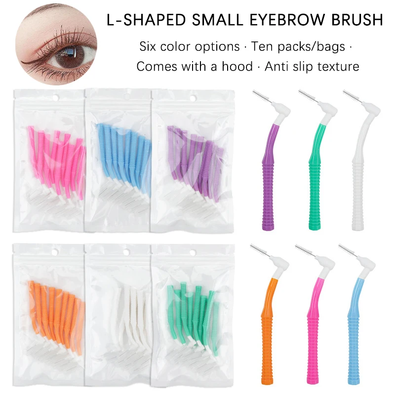 10Pcs L-shaped Nursing Interdental Brush Orthodontic Interdental Brush Dental Orthodontic Braces Clean Soft Micro Brushes