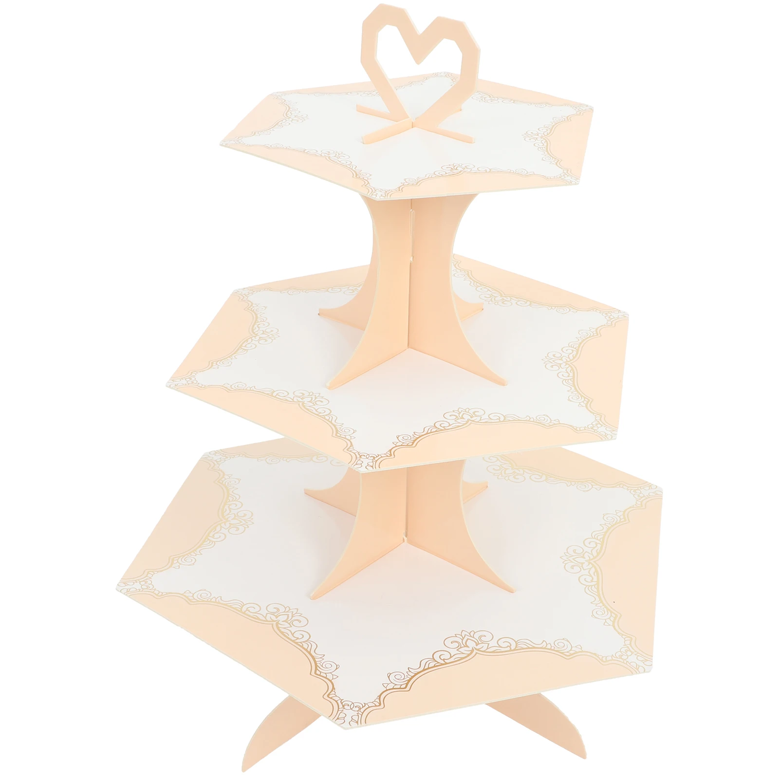 

Three Tier Cake St 6 Sides Marble Gold Foil Dessert Display Rack Birthday Party Paper Sweet Treats St Cookie Display