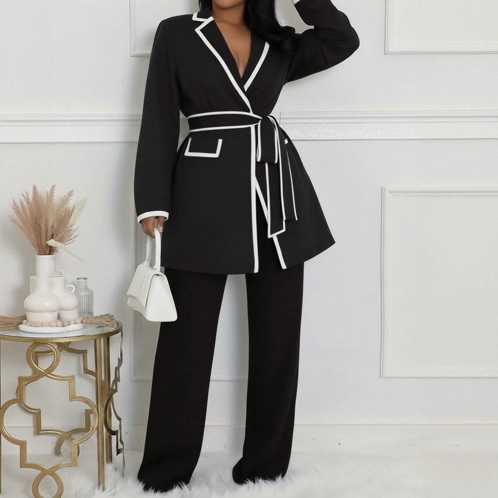 

Осенний стиль, повседневный прямой бронированный костюм с длинными рукавами, женский топ, модный дизайн, без украшения