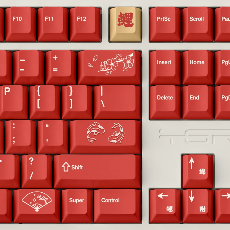 FBB أغطية المفاتيح KOI PBT صبغ الفرعية قبعات المفاتيح المخصصة الكرز الشخصي ل Mx الكرز التبديل الألعاب لوحة المفاتيح الميكانيكية 68 75% 87 98 لتقوم بها بنفسك عدة