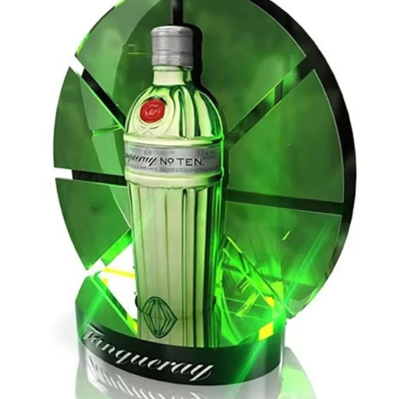 Commercial Portable Light Emitting Diode Acrylic Wall Mounted Wine Rack