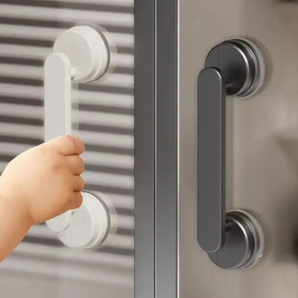 Waterproof Suction Cup Door Handle Reusable Anti-slip Shower Sliding Door Handle Removable Glass Door Handle Bathroom Hardware view 3