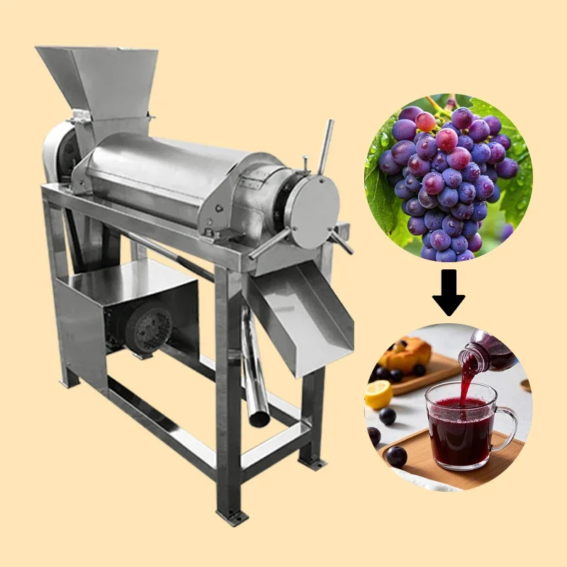 Industrial Stainless Steel Juice Extractor, Large Fruit Vegetable Residue Juice Separator for Orange Ginger Wormwood Barley