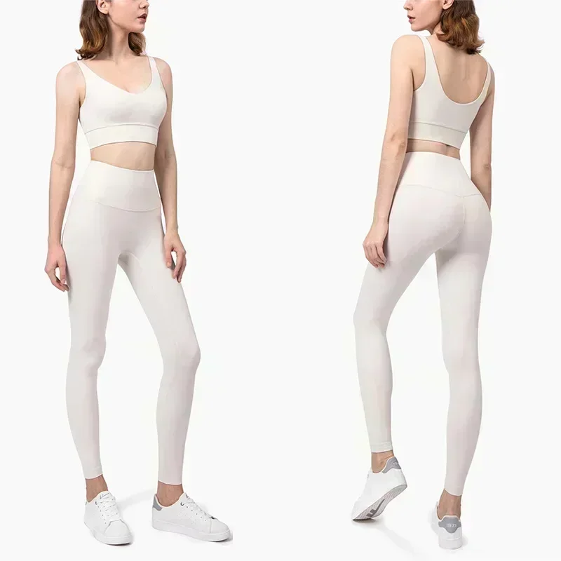 

Lemon 2 Piece Yoga Fitness Sets Women High Quality Bra and Leggings Gym Workout Running Yoga Set Sport Suit Activewear