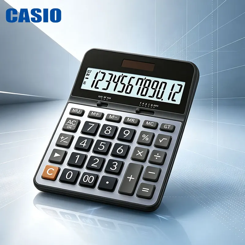 Casio DX-120B/DX-12B/AX-12B/AX-120B Business dual-power calculator Long-lasting battery life Dual drive by solar cells