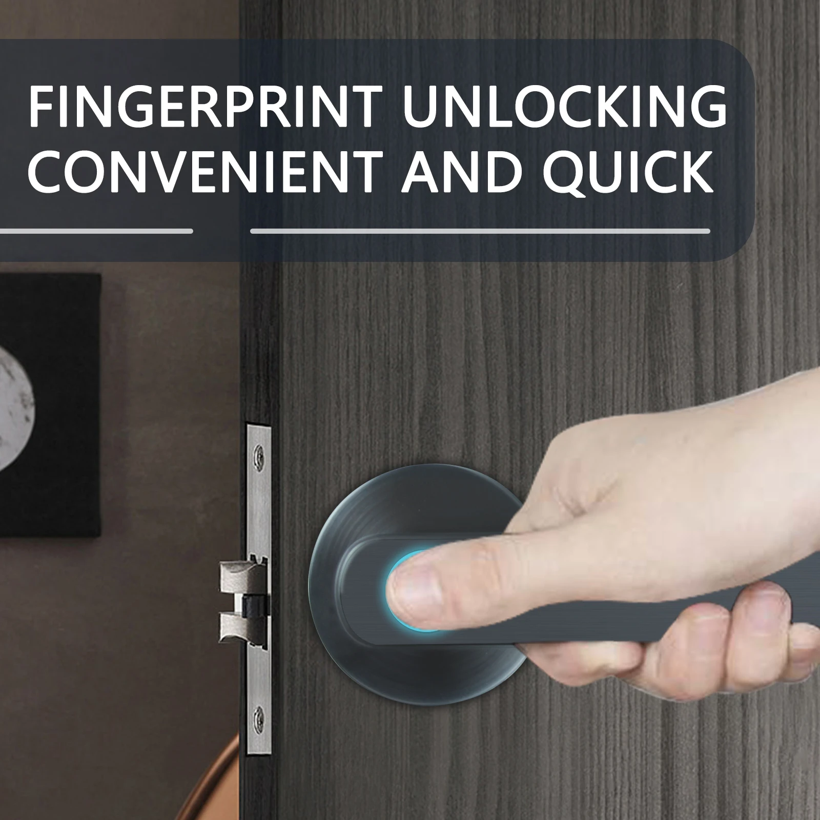 Tuya Smart Door Lock Digital Electronic Lock Biometric Fingerprint Door Handle Keyless Digital Password Smart Home Lock