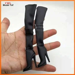 Tbleague 1/6 Scale Female Soldier High-Heeled Shoes Neal Mechanical Era Leather Boots Model for 12in Action Figure Toy