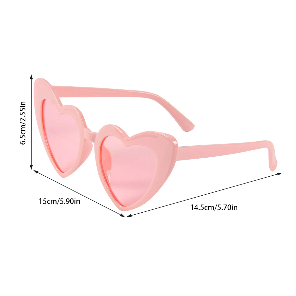 8 Pairs Hearted Shaped Pink Red Sunglasses Vintage Cat Eye Photo Glasses for Wedding Bridal shower Decoration Bachelorette Decor