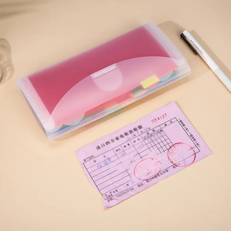 Portable Expanding File Folder Receipt Classification Organizer for Case Office Products Storage Organ Bag for Filing Bi