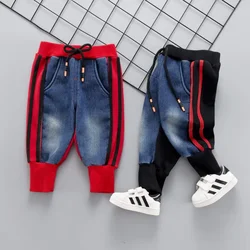 Jeans FjPant de dessin animé pour enfants, jeans à trous pour enfants, pantalons en denim pour enfants, vêtements pour bébés, garçons, filles, marque, mode